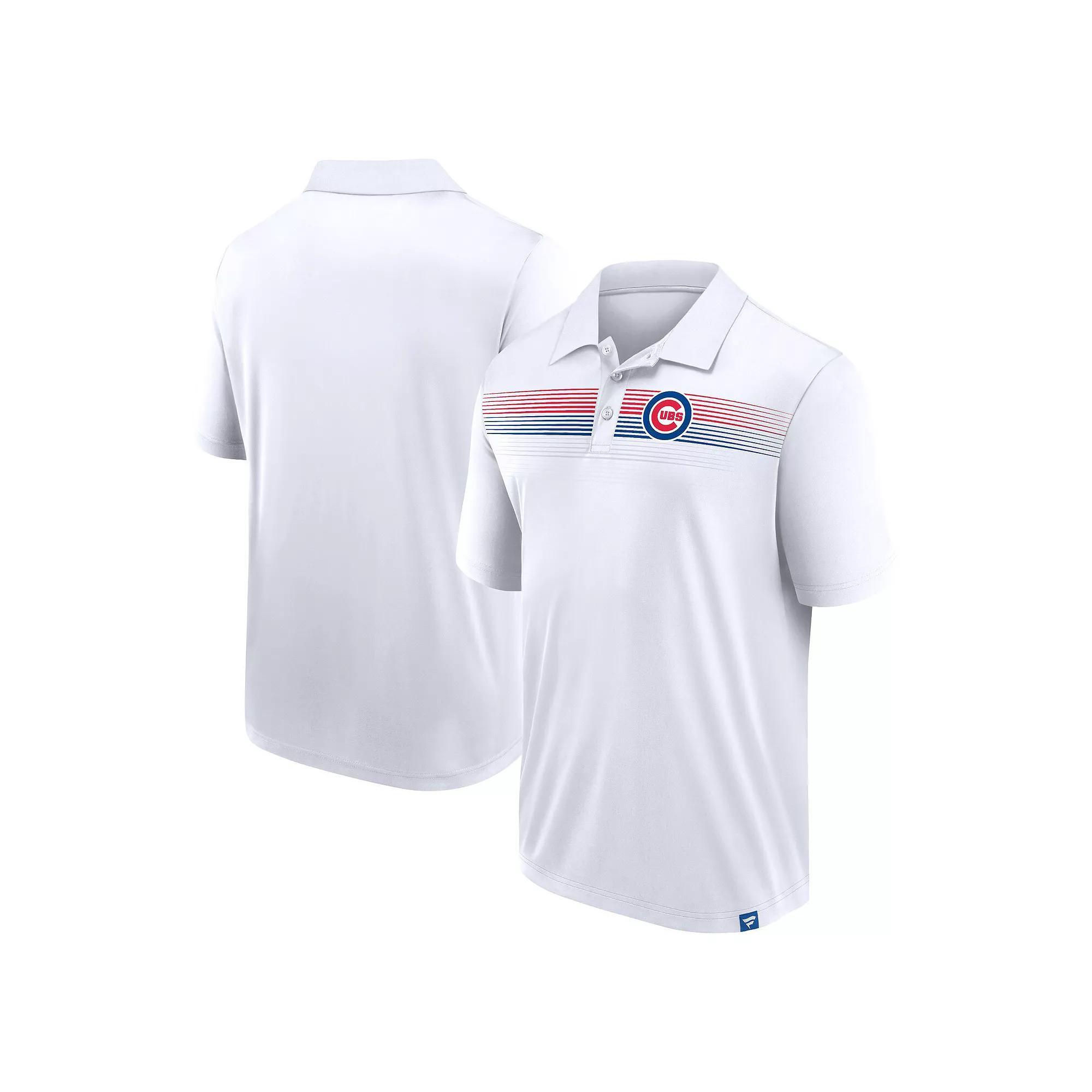 Men's Fanatics Branded White Chicago Cubs Big & Tall Victory For Us Interlock Polo,  Product Image