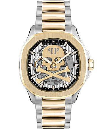 Philipp Plein Mens Skeleton Spectre Automatic Stainless Steel Bracelet Watch Product Image