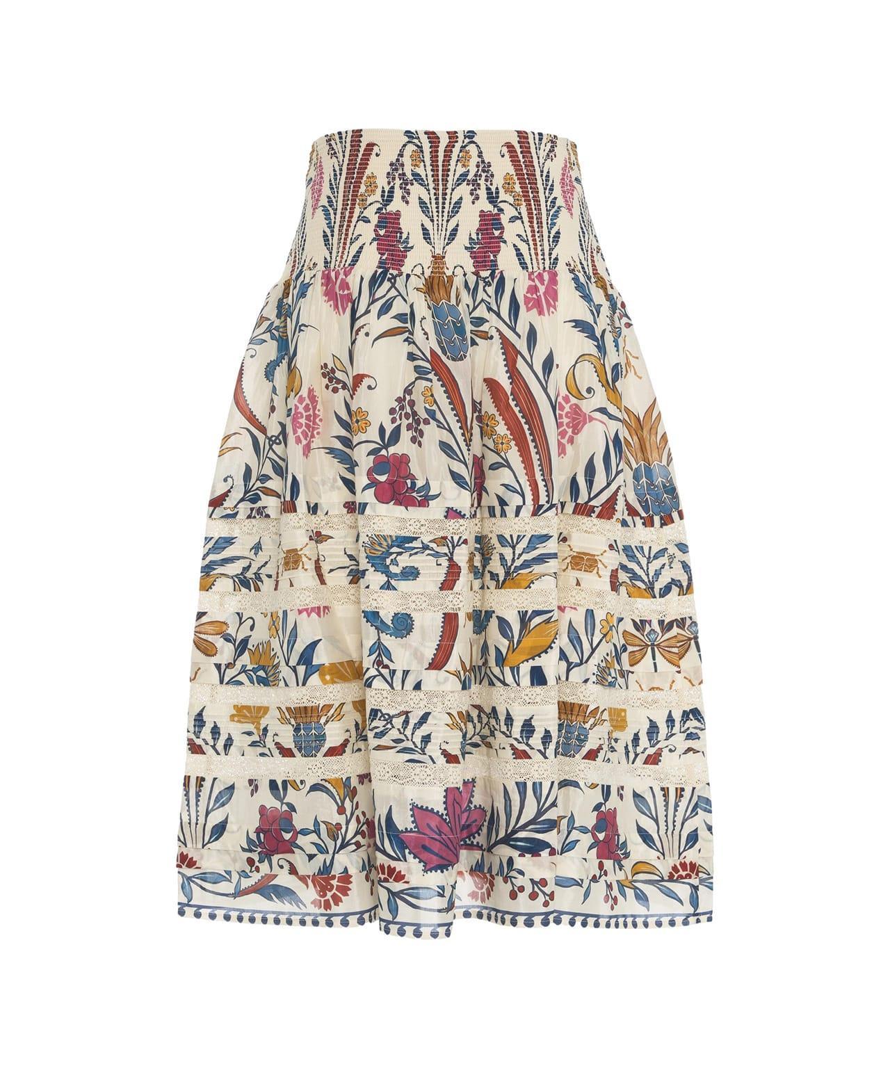 Midi skirt with floral pattern Product Image