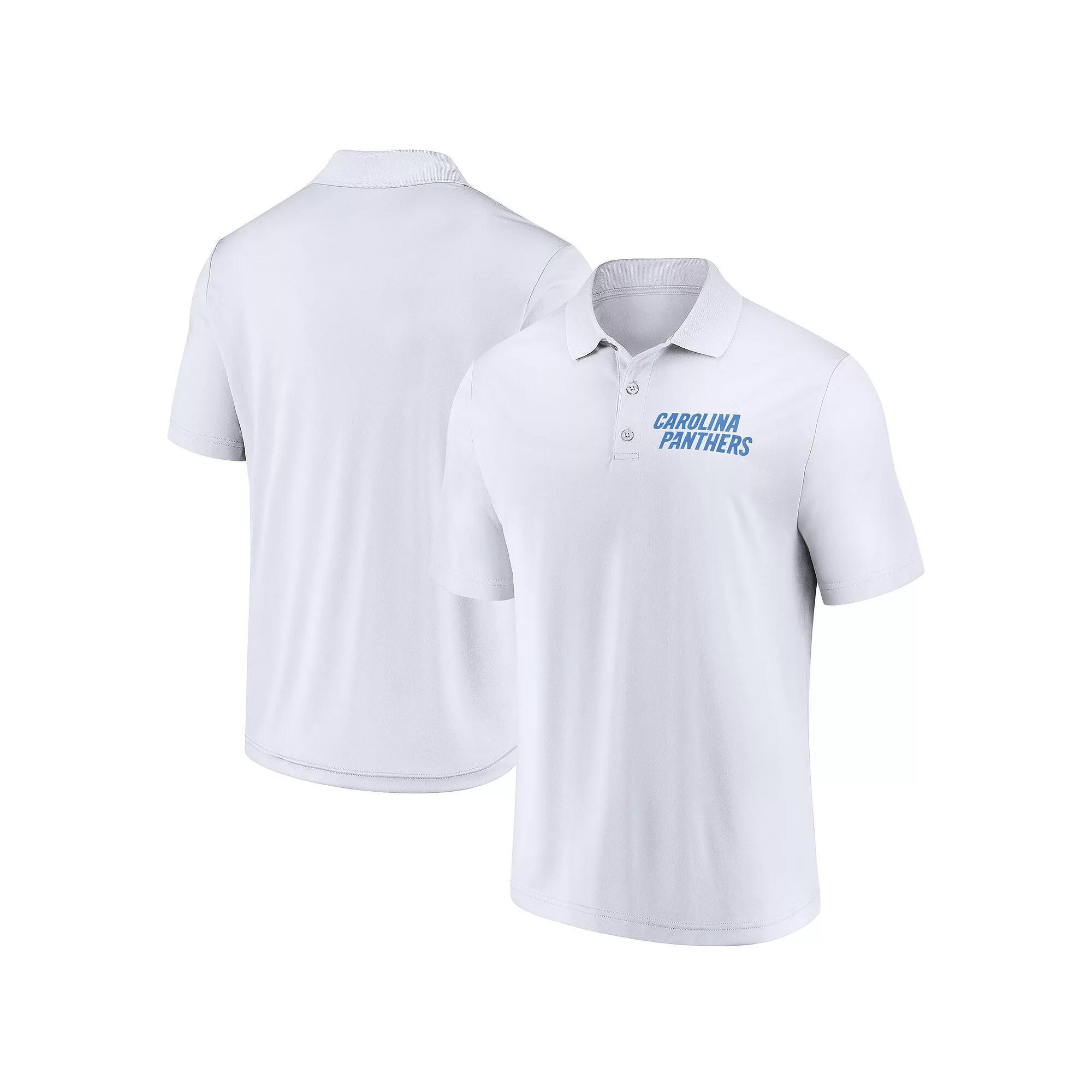 Men's Fanatics  White Carolina Panthers Lockup Polo, Size: 3XL Product Image