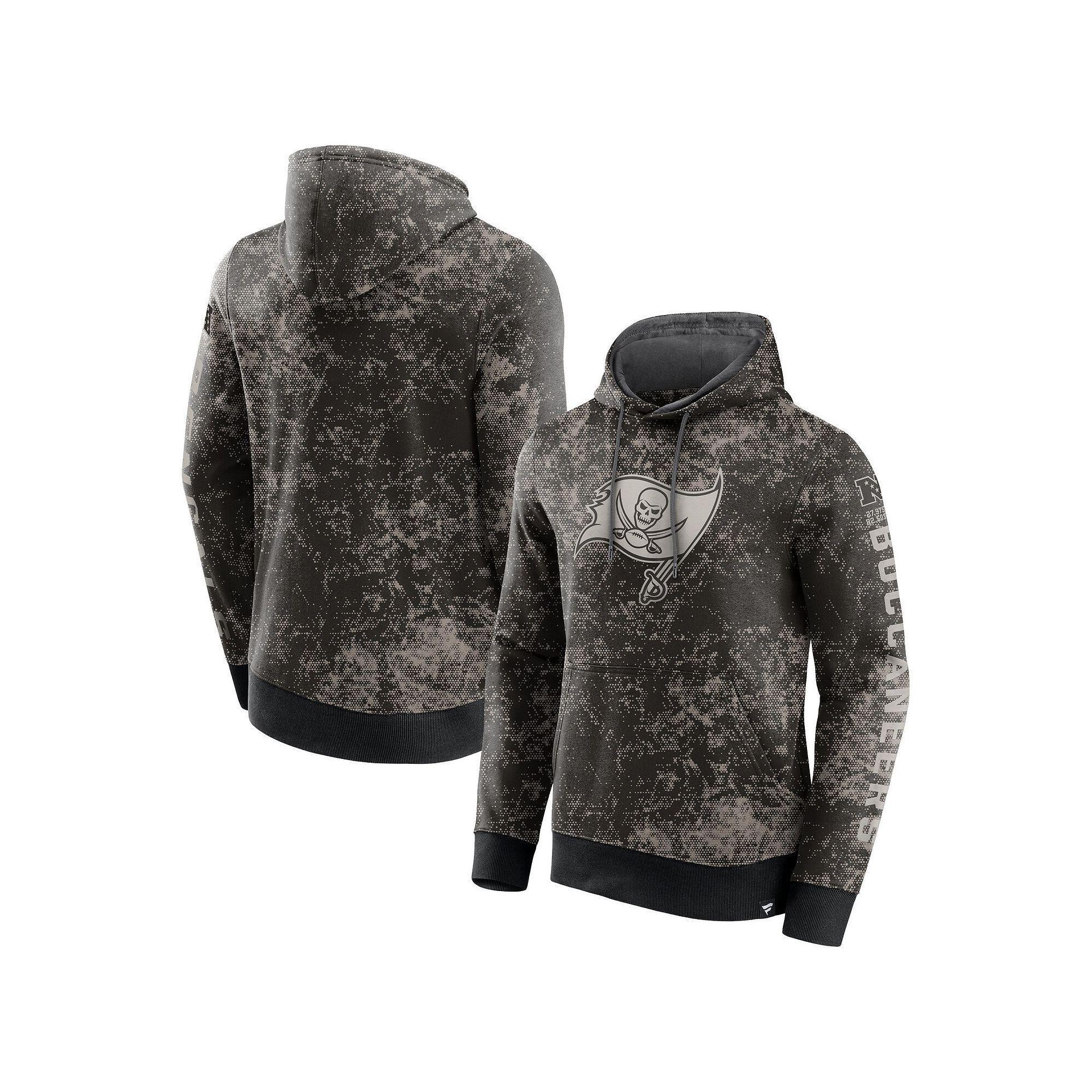 Men's Fanatics Branded  Black/Gray Miami Dolphins Blackout Tonal Pullover Hoodie, Size: Large Product Image