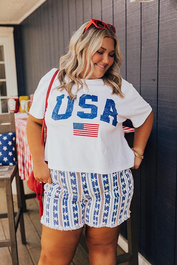 USA Pride Graphic Tee Curves Product Image