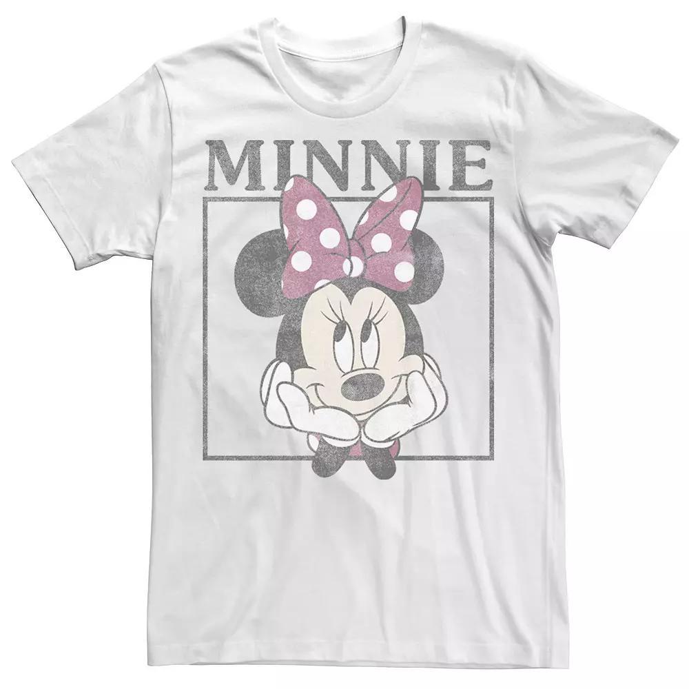 Disney's Minnie Mouse Men's Distressed Framed Portrait Tee, Boy's, Size: XL, White Product Image