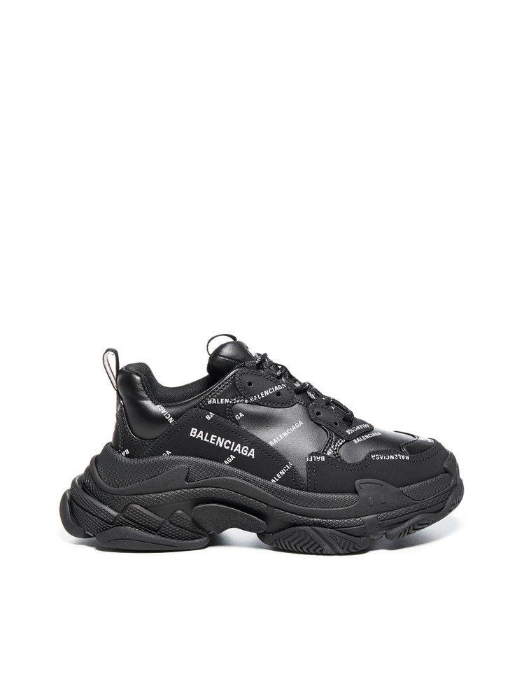 BALENCIAGA Mens Triple S Faded Sneakers In Black Product Image