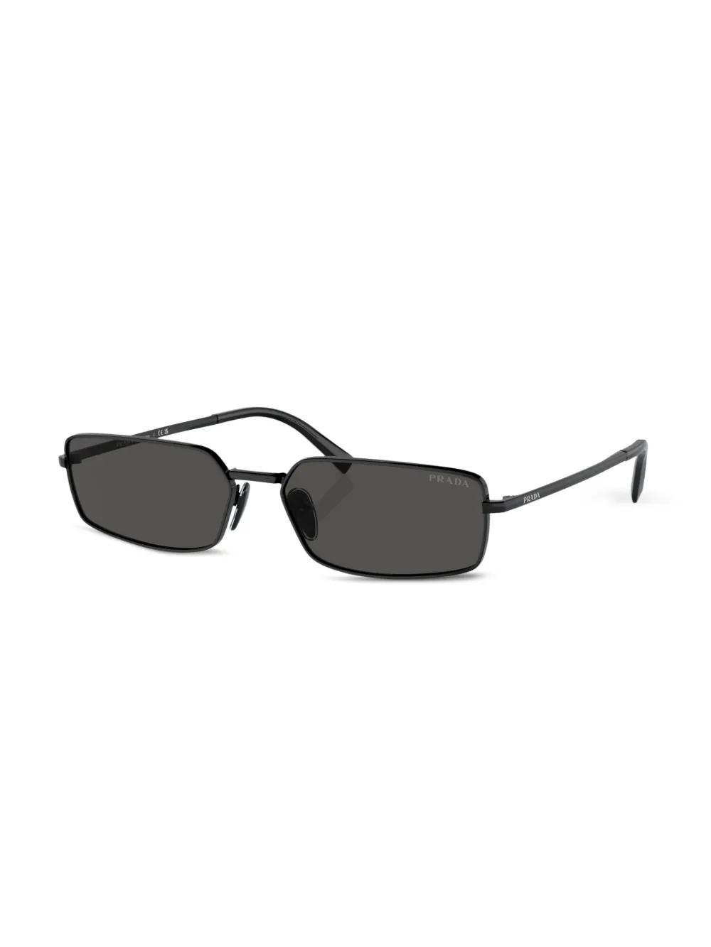 PRADA Signature Rectangular Women's Sunglasses, Pr A60s In Black Product Image