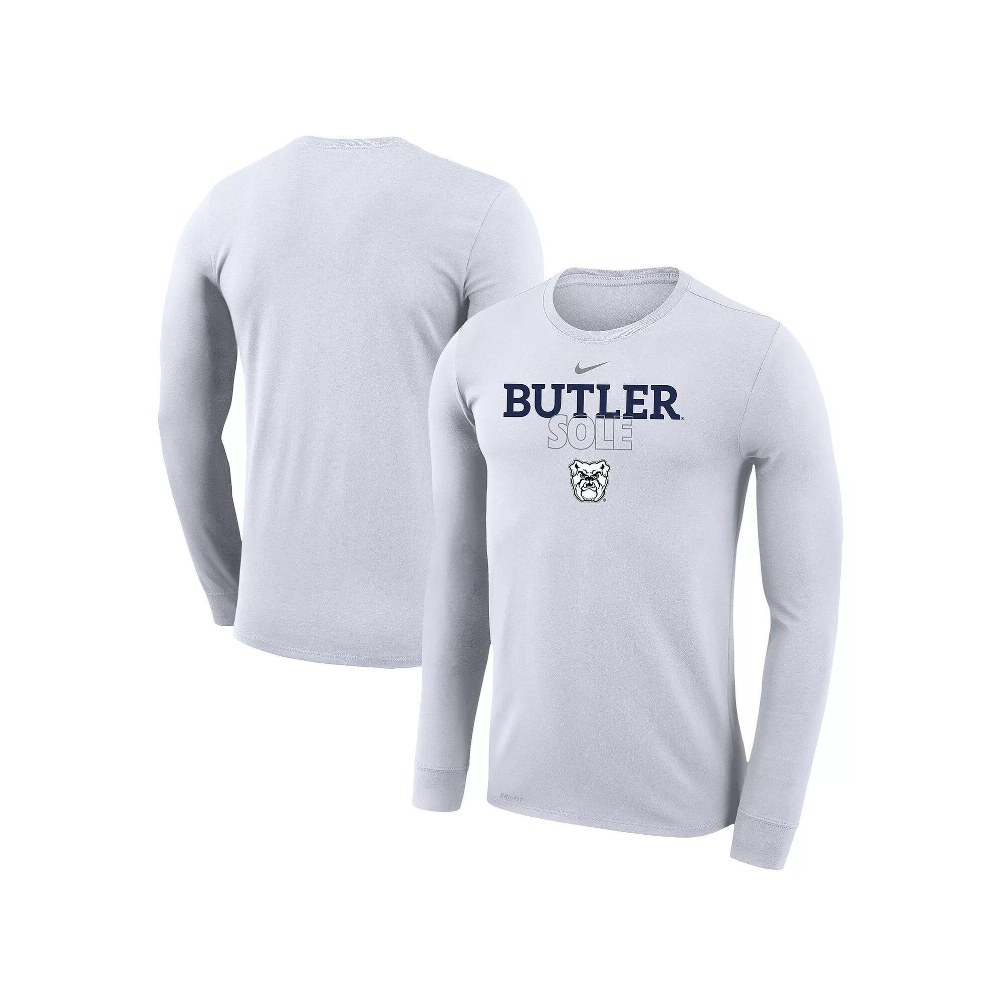 Nike White Butler Bulldogs 2023 On Court Bench Long Sleeve T-Shirt, Men's, Size: XL, But White Product Image