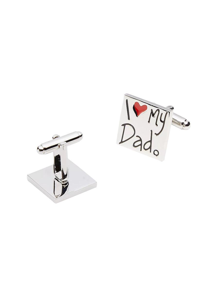 Link Up I Heart My Dad Square Cufflinks Product Image