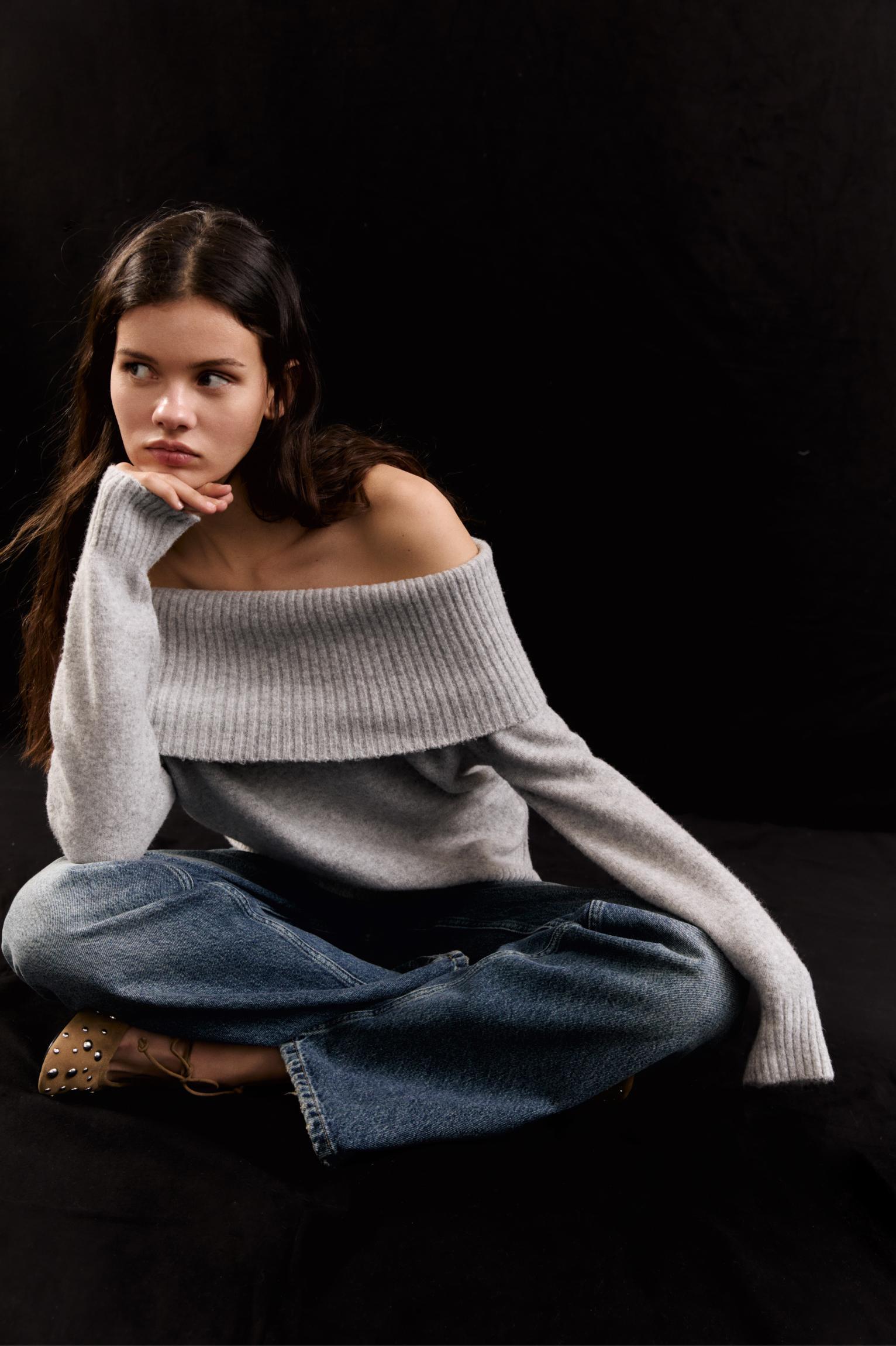 Soft touch Bardot sweater Product Image