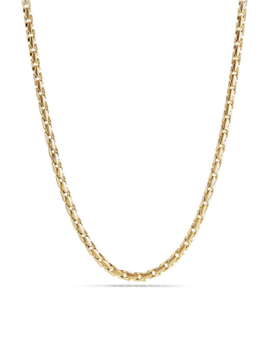 Mens Fluted Chain Necklace in 18K Yellow Gold, 5mm Product Image