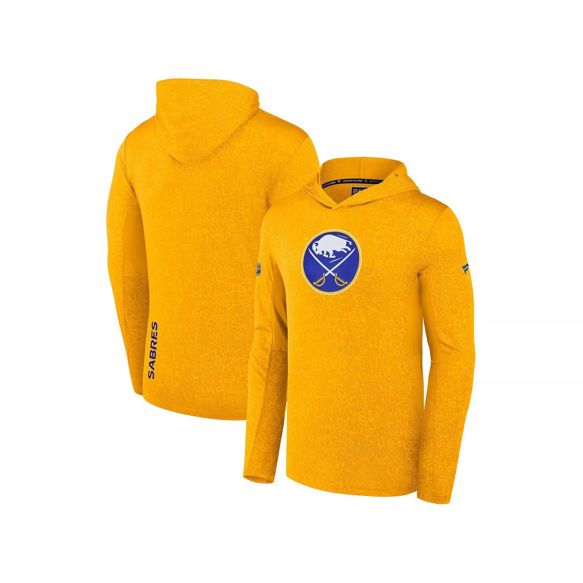 Men's Fanatics Gold Buffalo Sabres Authentic Pro Lightweight Pullover Hoodie, Size: Large Product Image