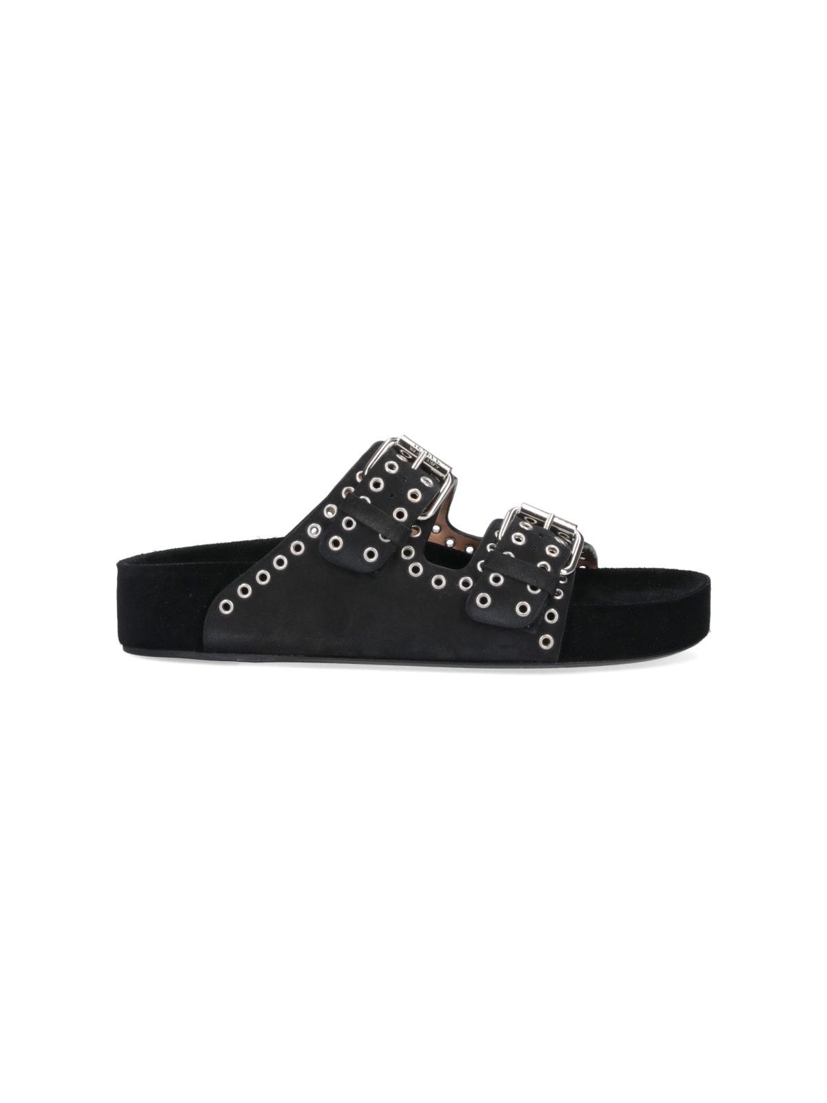 Lennyo Sandals In Faded Black Product Image