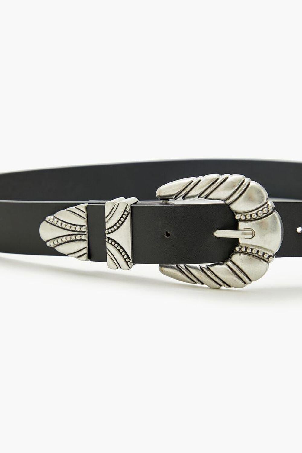 Etched Dual-Buckle Belt | Forever 21 Product Image