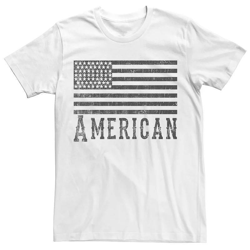 Men's American Flag Black And White Graphic Tee, Size: Medium Product Image