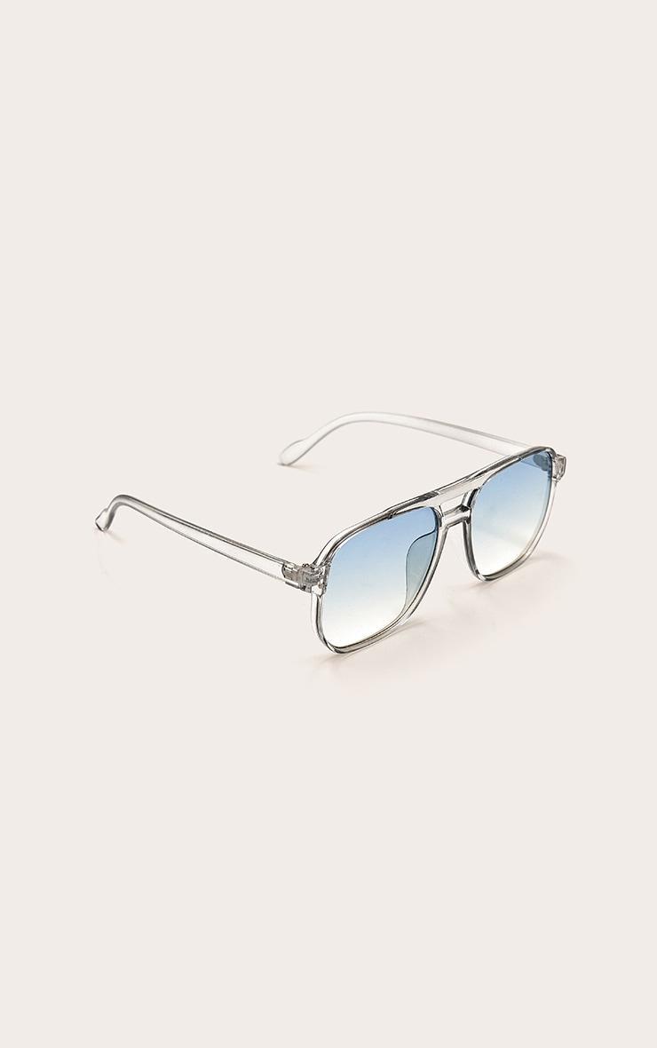 Grey Square Rounded Aviator Sunglasses Product Image