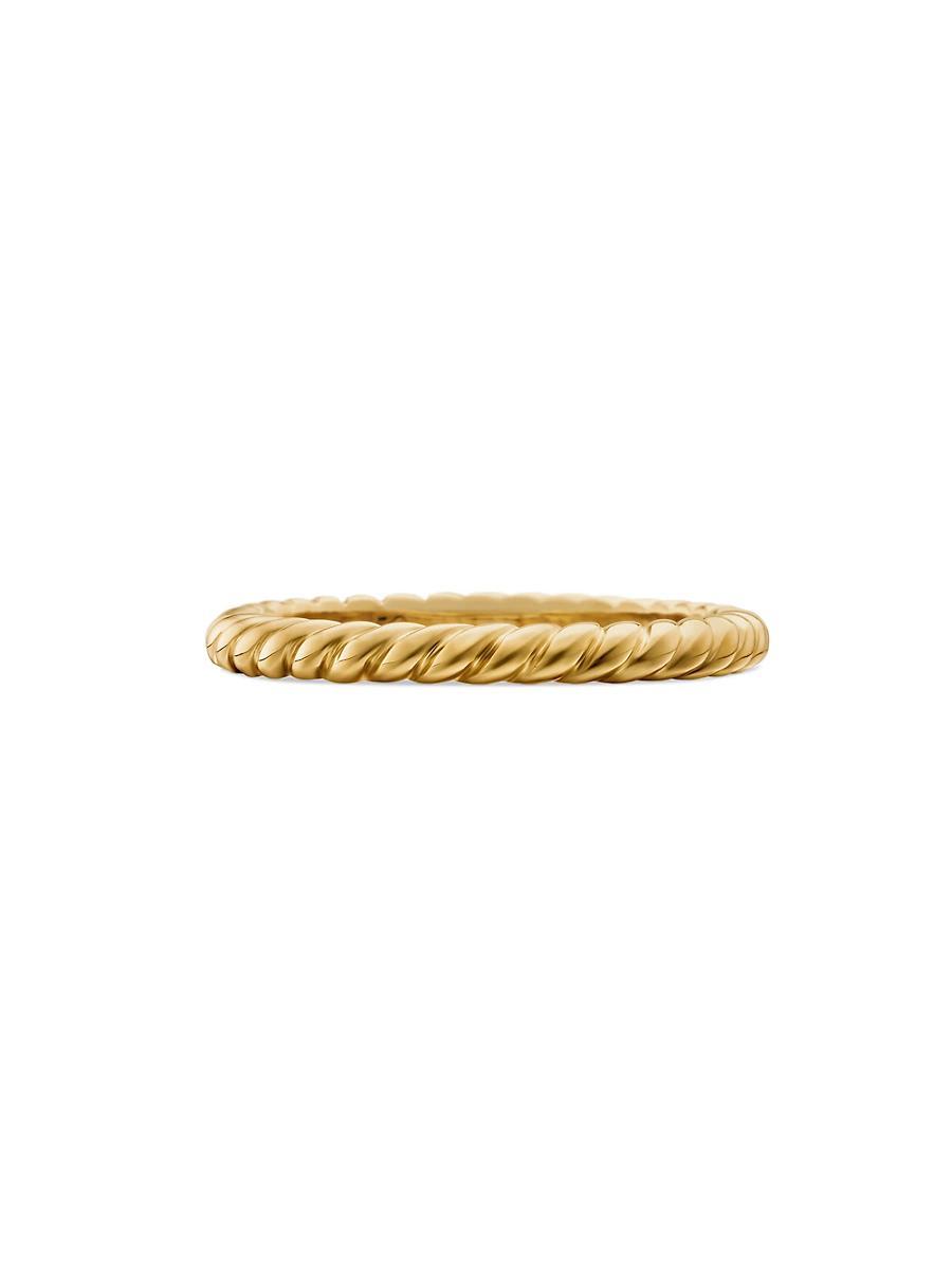 Womens DY Cable Band Ring in 18K Yellow Gold, 2.45MM Product Image