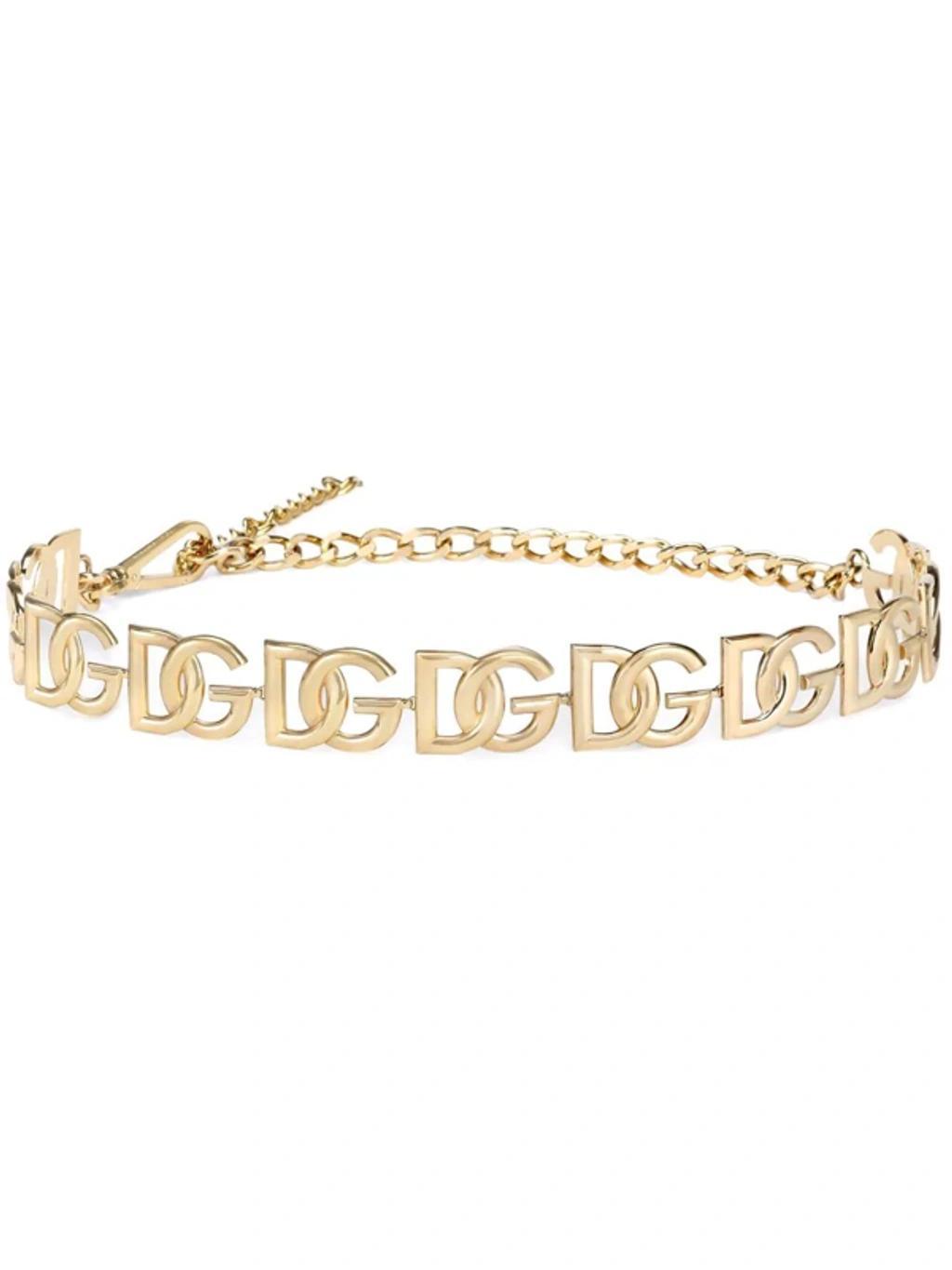 DOLCE & GABBANA Dg-logo Chain Belt In Gold Product Image