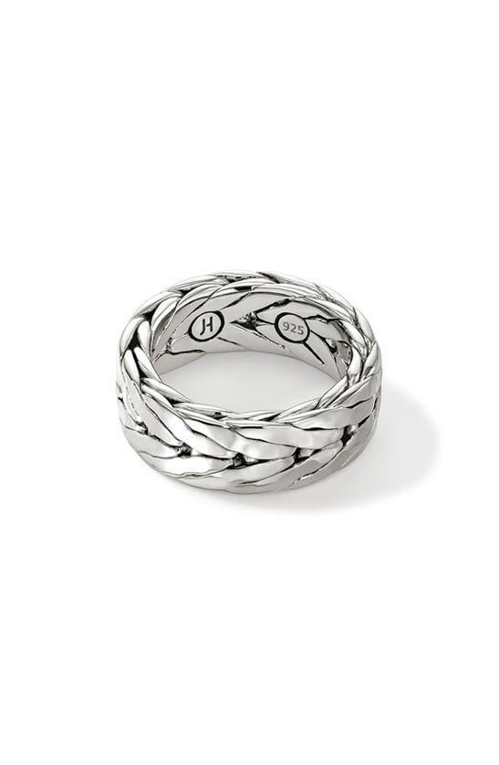 JOHN HARDY Hammered Silver Chain Band Ring Product Image