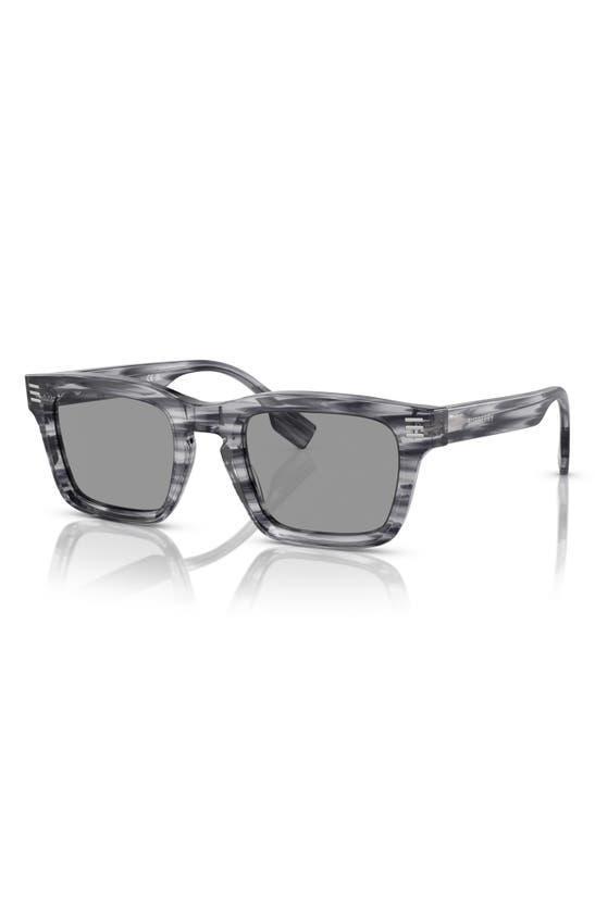 BURBERRY 51mm Rectangular Sunglasses In Grey Product Image