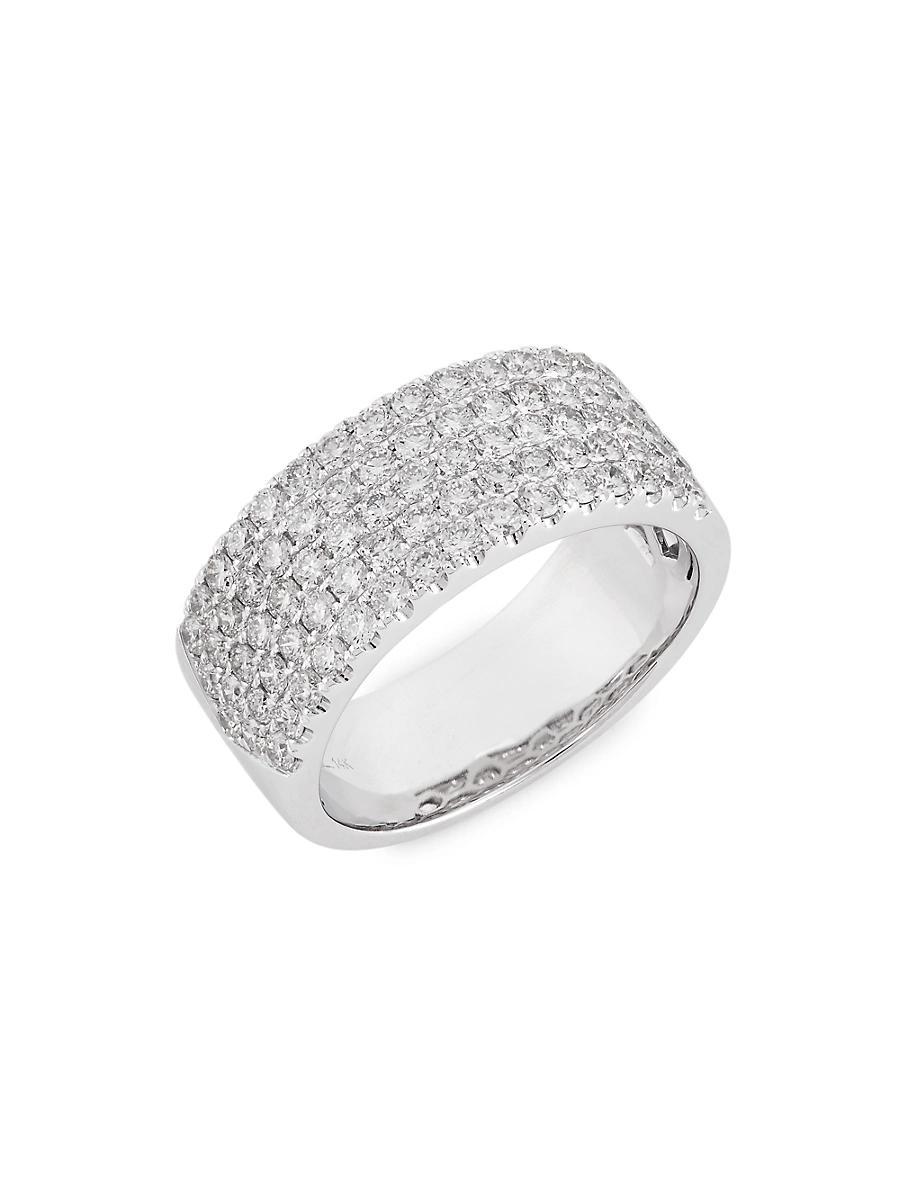 Womens 14K White Gold & 1.52 TCW Diamond Band Product Image