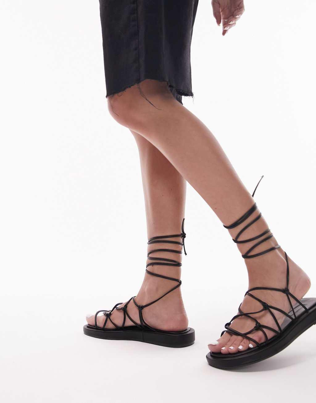 Topshop Gray flatform mule sandal Product Image