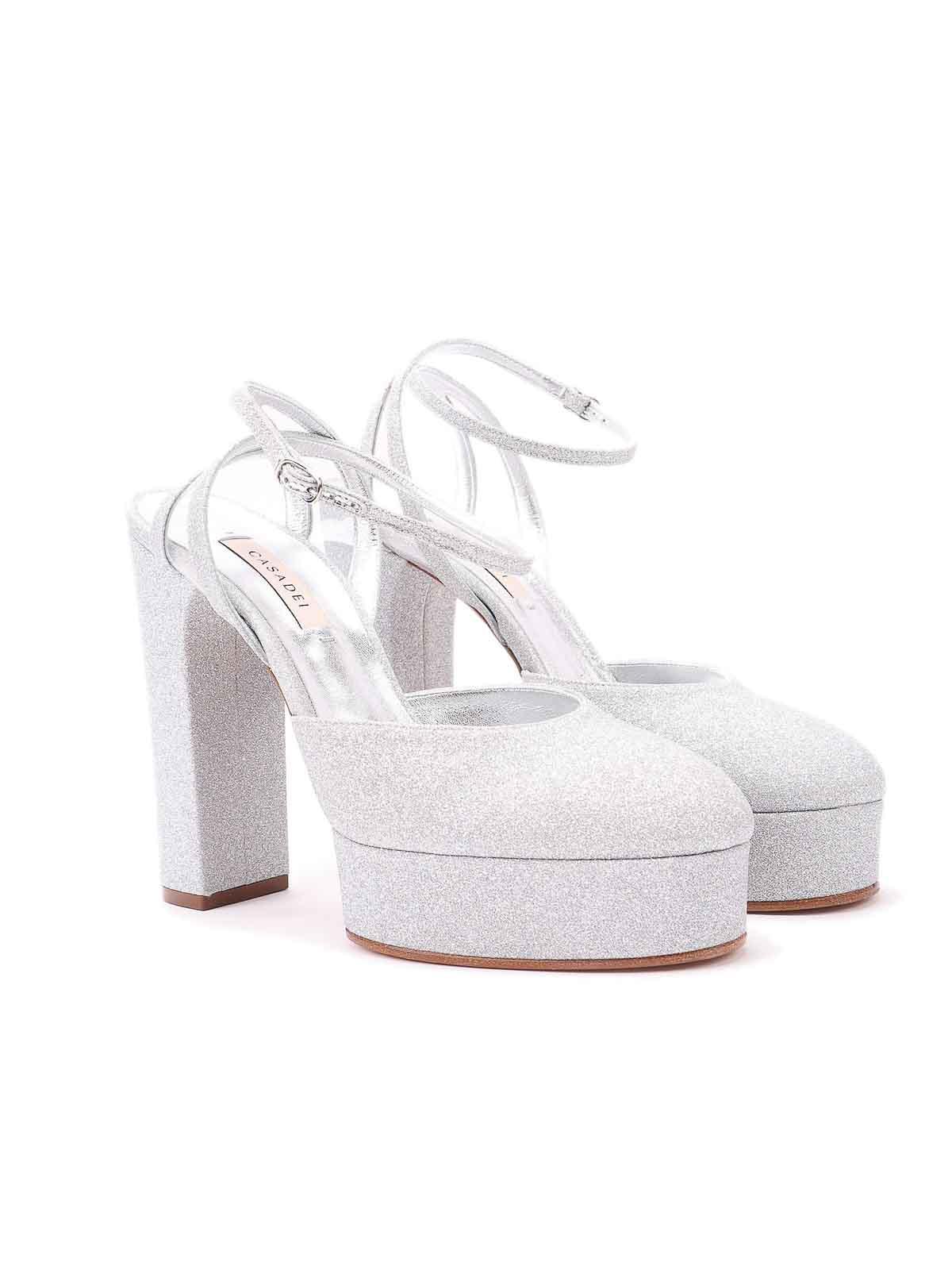 CASADEI Betty Citylight 1310mm Platform Pumps In Plata Product Image