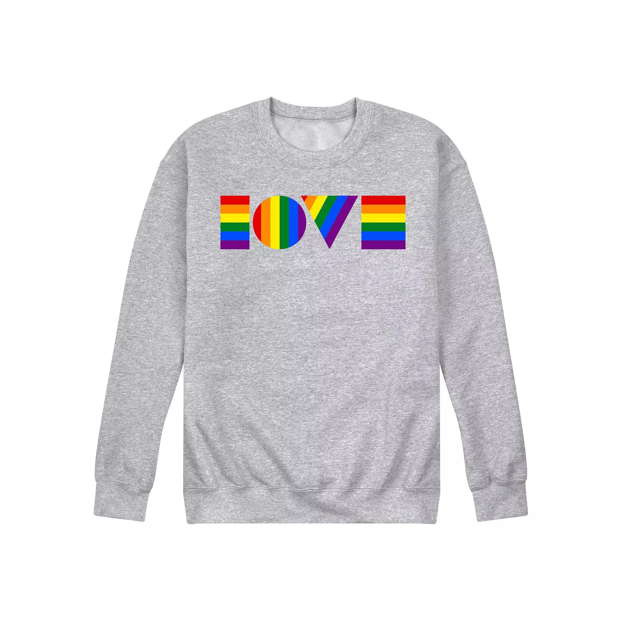 Men's Pride Love Fleece Sweatshirt,  Product Image