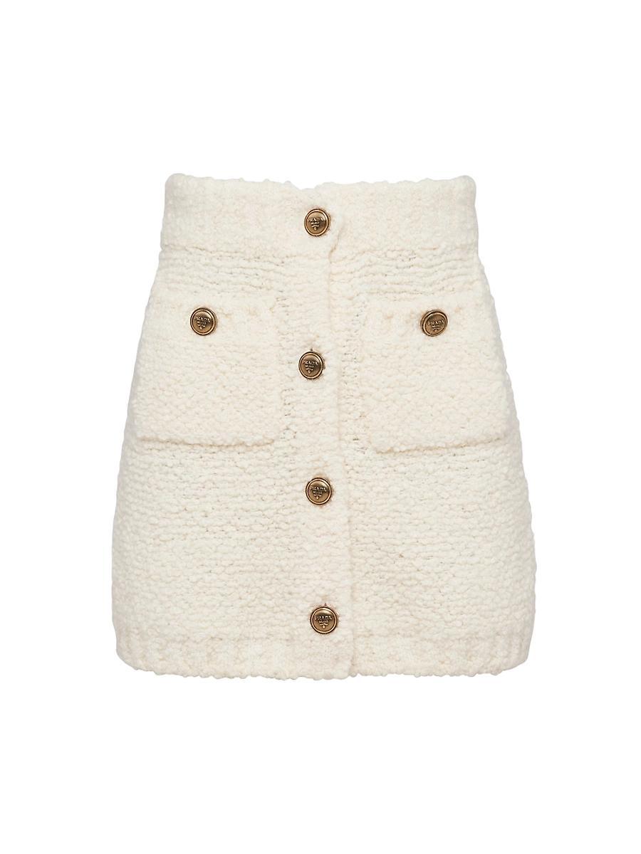 Womens Boucl Mohair Miniskirt Product Image