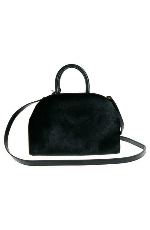 FERRAGAMO Hug Gancini Small Leather Top-handle Bag In Nero Product Image