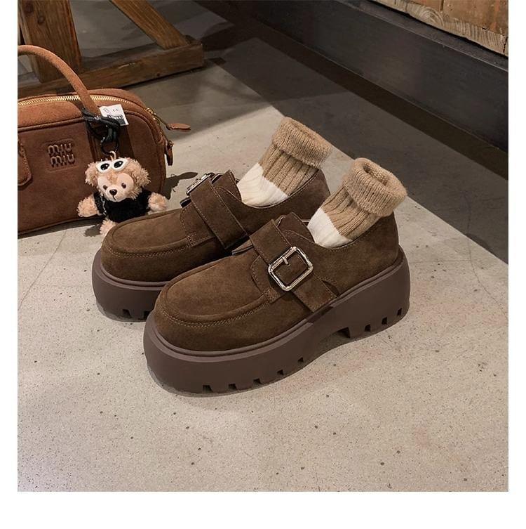 Buckled Platform Loafers Product Image