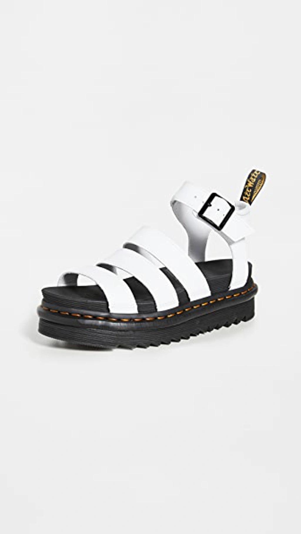 DR. MARTENS' Blaire Chunky 3 Strap Sandals In White Product Image