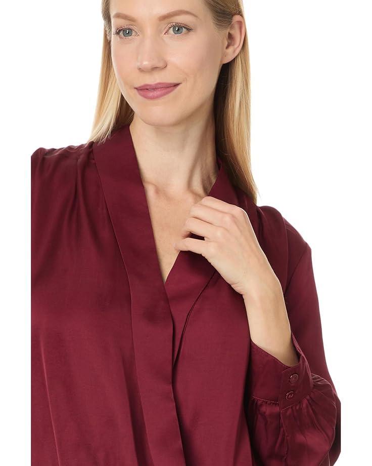 Women's Liverpool Los Angeles Shawl Wrap Front Bracelet Sleeve Blouse Viscose Satin Product Image