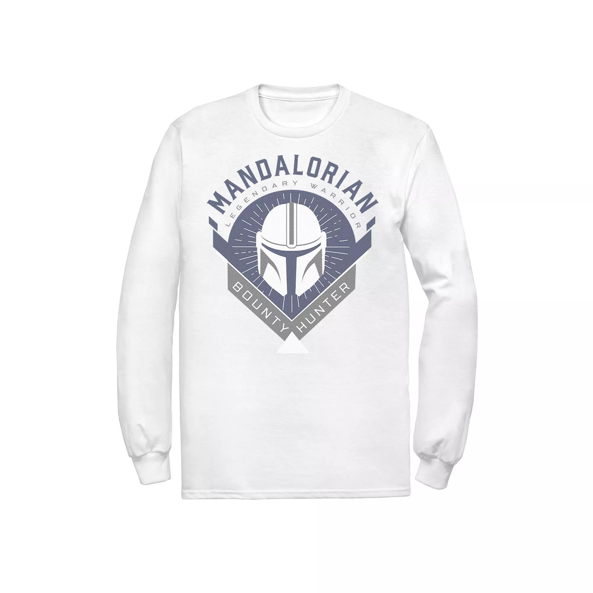 Men's Star Wars The Mandalorian Warrior Emblem Tee, Size: Small, White Product Image