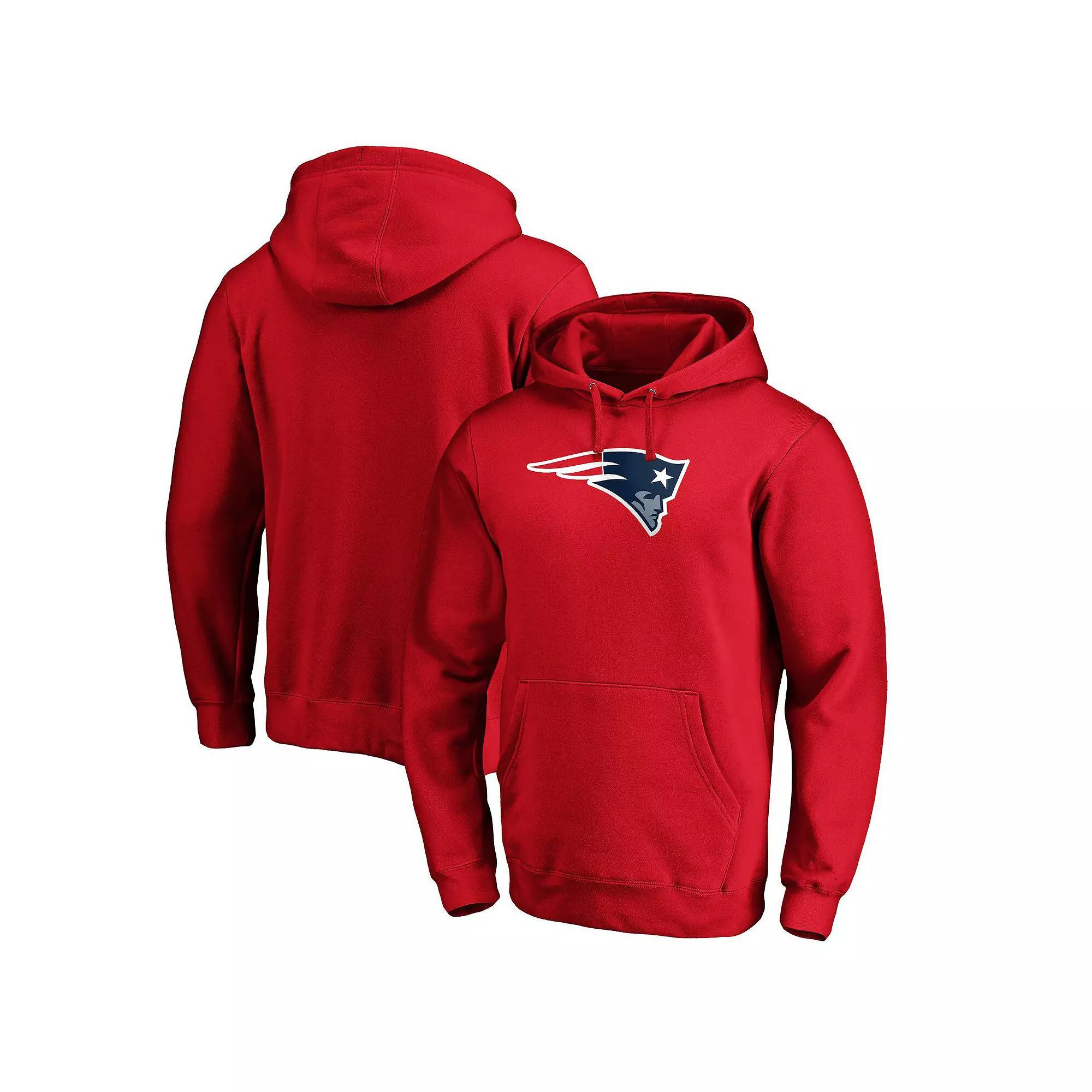 Men's Fanatics Branded Red New England Patriots Team Logo Pullover Hoodie, Size: Small Product Image