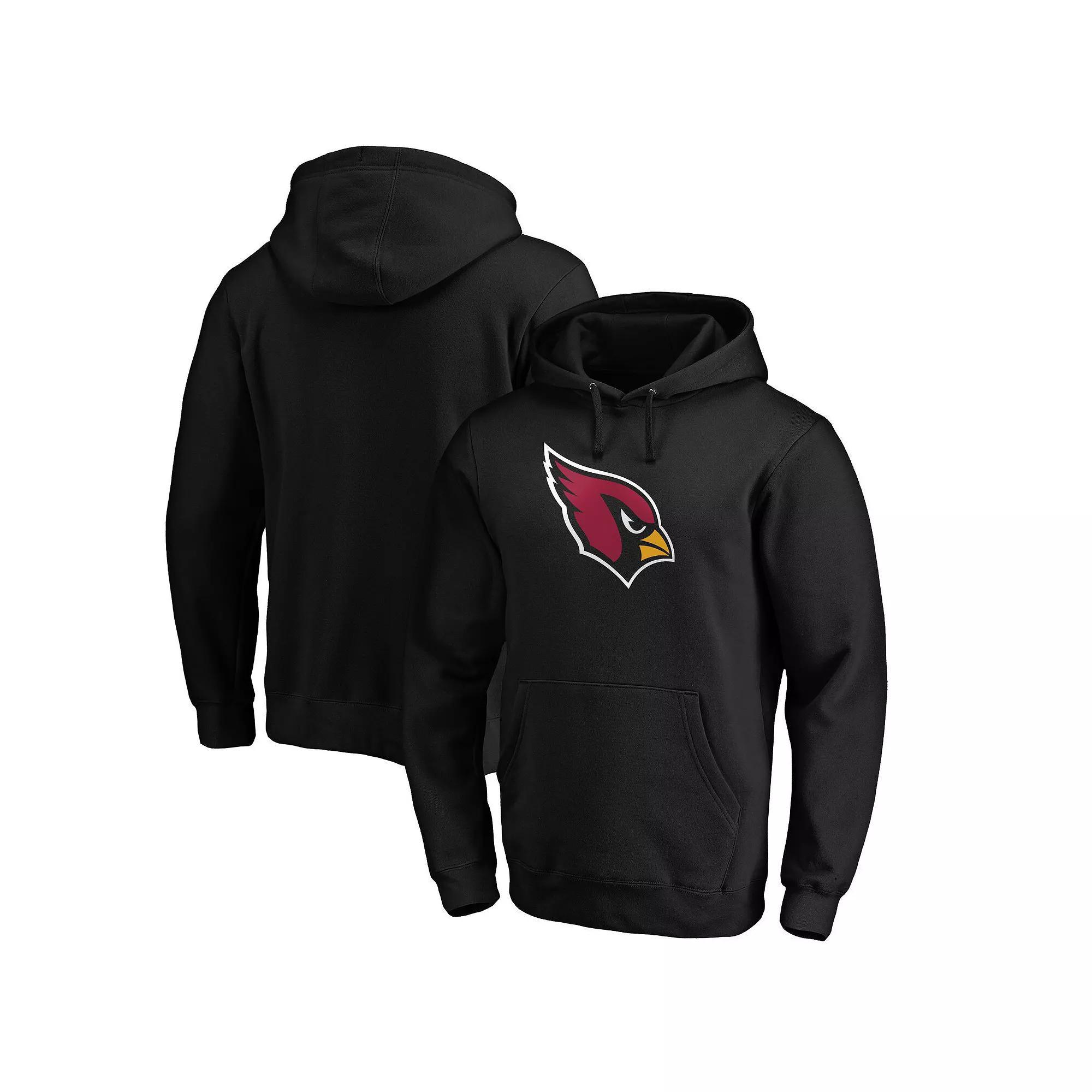 Men's Fanatics Branded Black Arizona Cardinals Primary Logo Fitted Pullover Hoodie, Size: 2XL Product Image