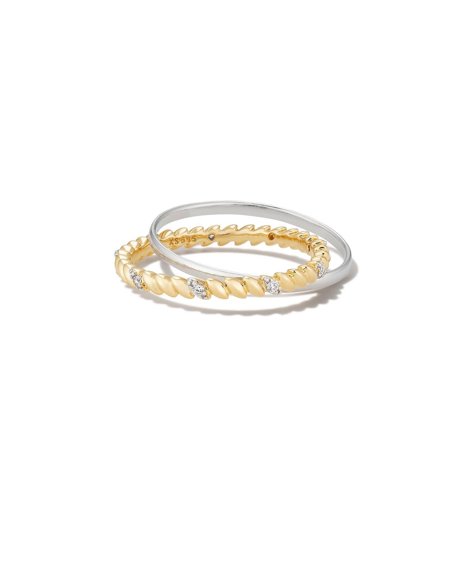 Tyler Double Band Ring in Mixed Metal Product Image