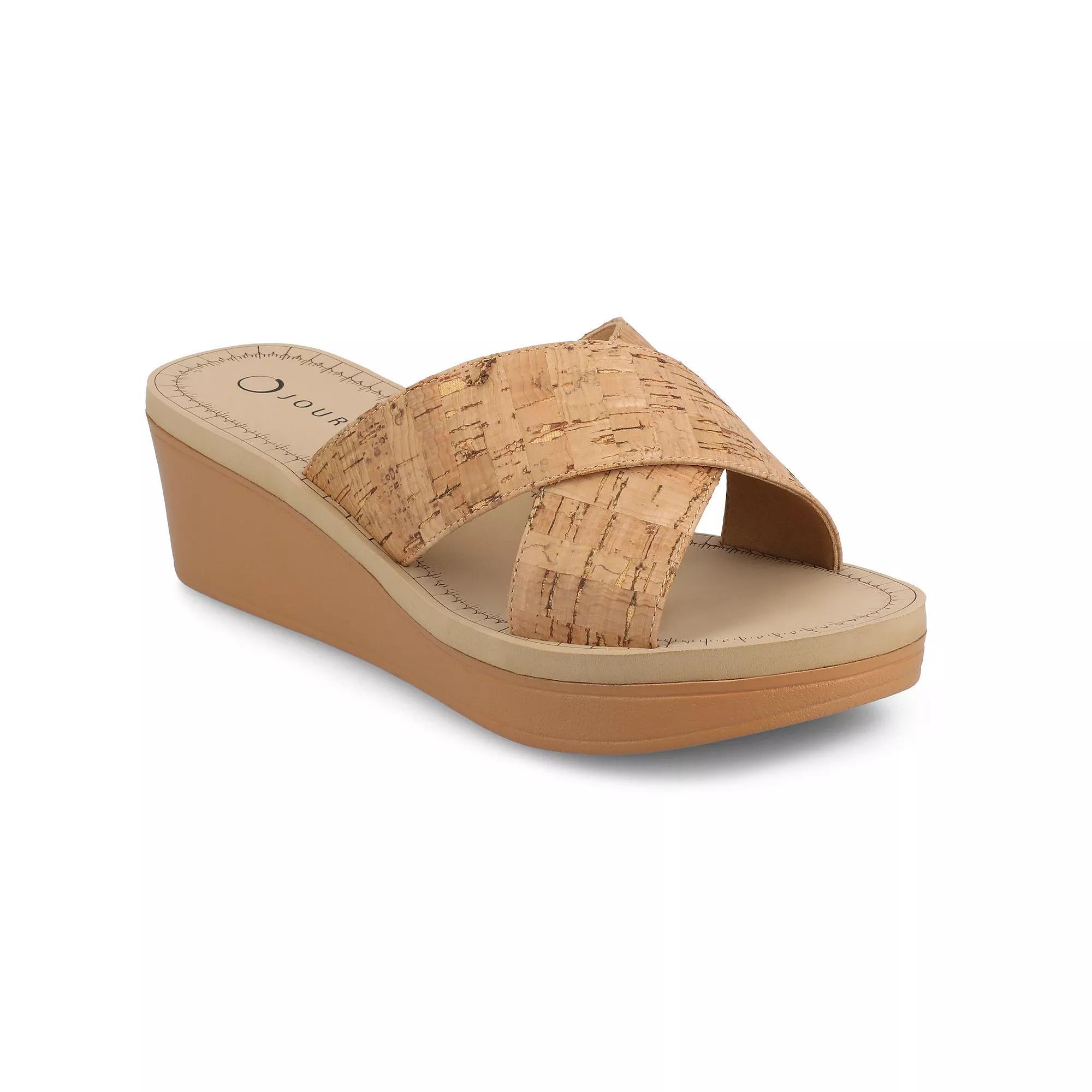 Journee Collection Womens Biara Wedge Sandal Product Image