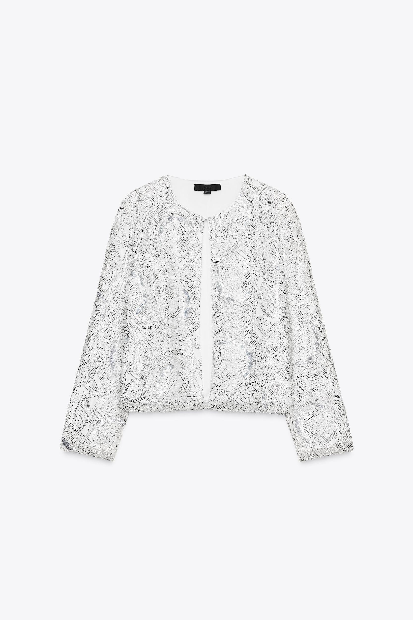 SEQUIN KNIT CARDIGAN Product Image