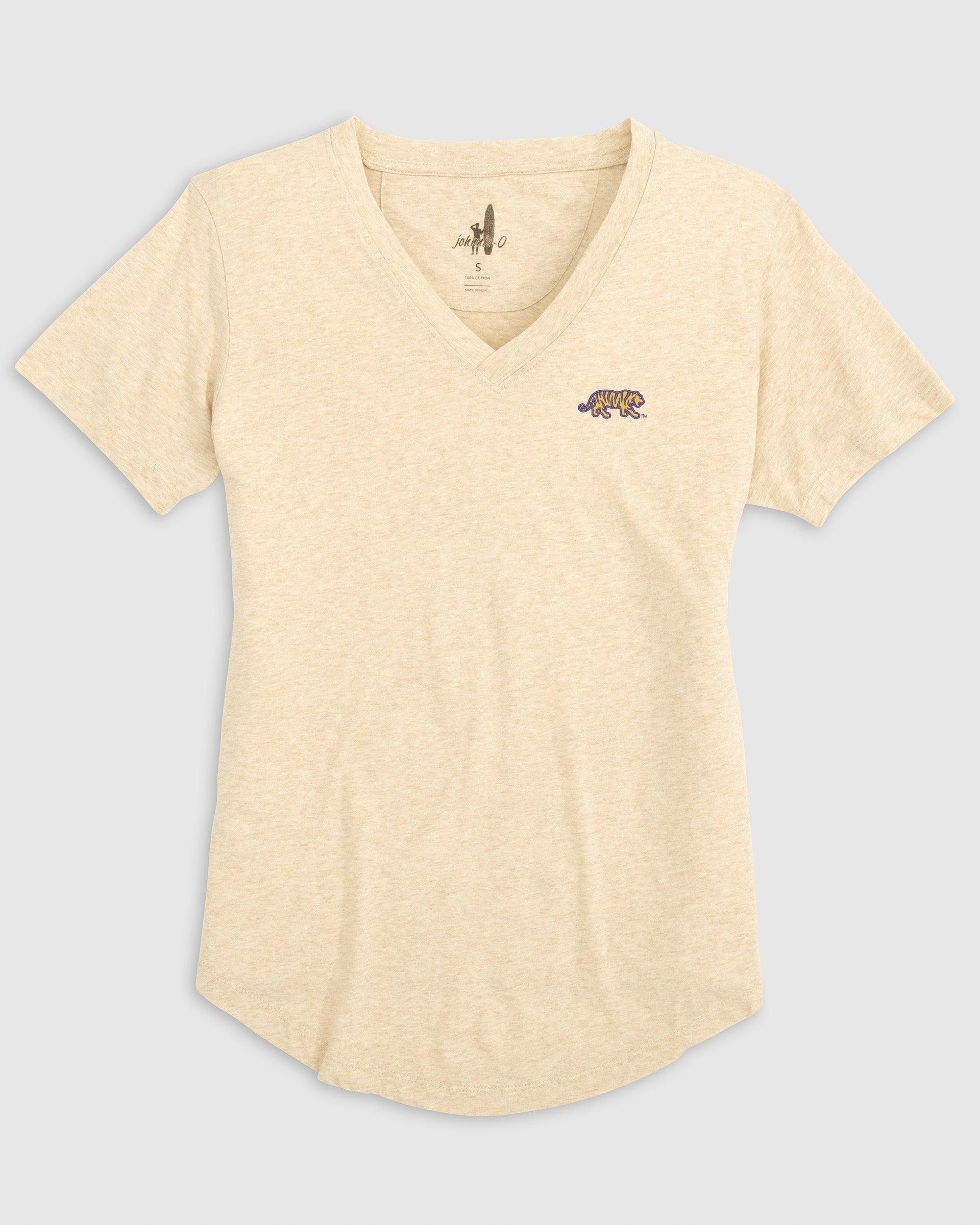 Women's East Carolina Merediths V-Neck T-Shirt - Vault Logo Female Product Image