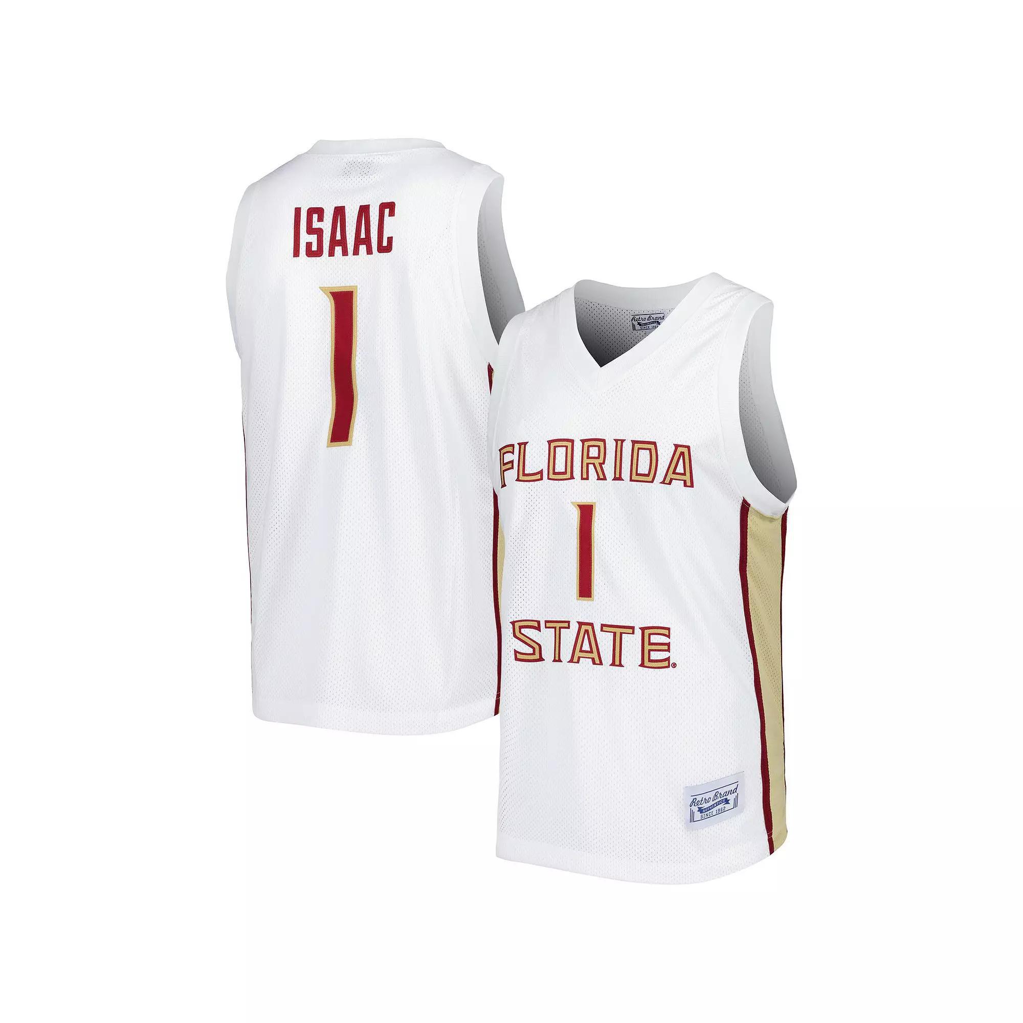 Men's Original Retro Brand Jonathan Isaac White Florida State Seminoles Alumni Commemorative Replica Basketball Jersey, Size: Small Product Image