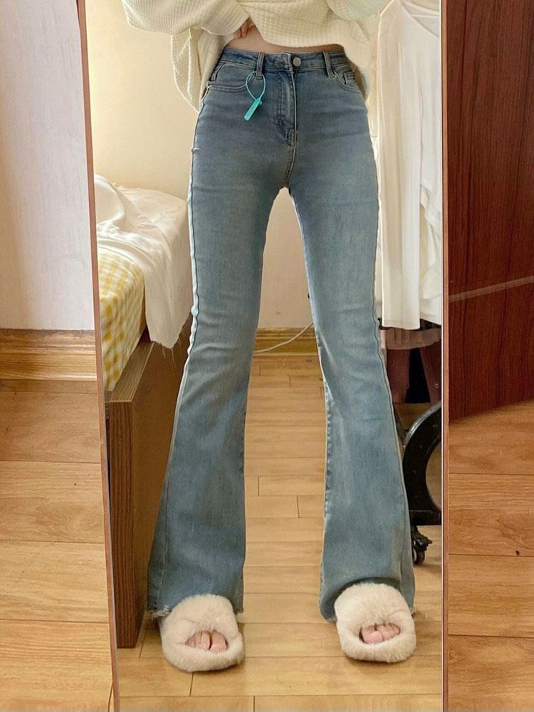 High Waist Flared Jeans Product Image