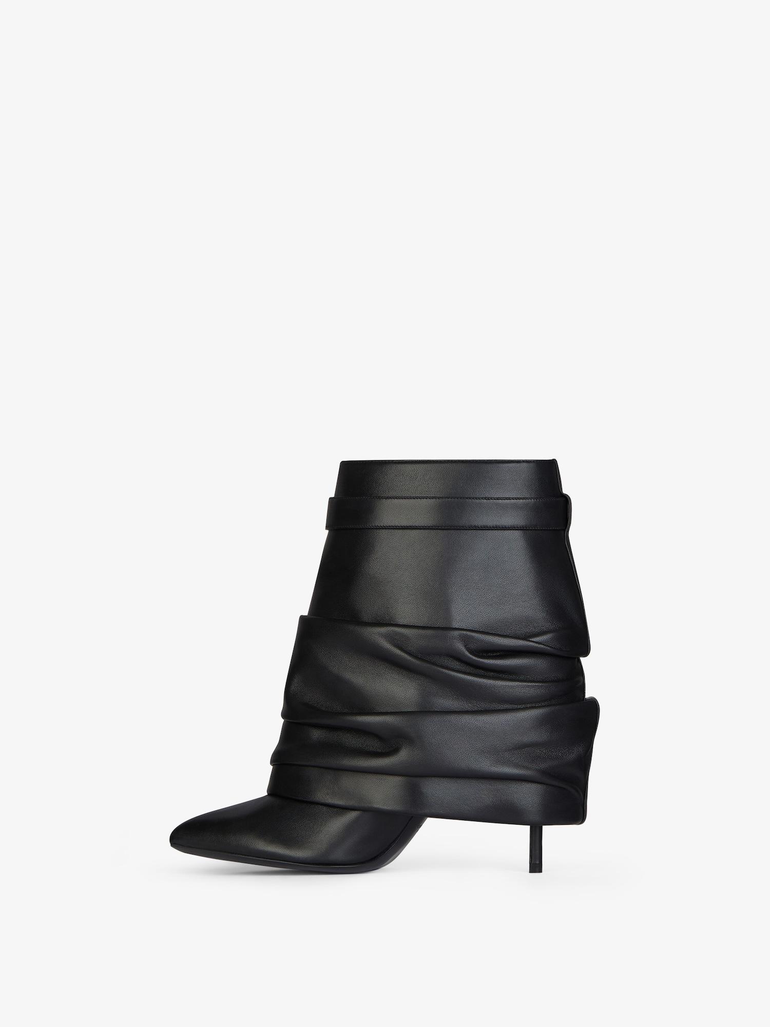 Shark Lock Stiletto ankle boots in nappa leather Product Image