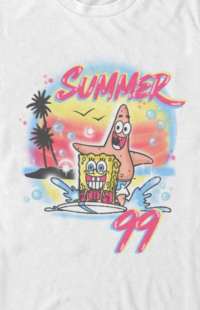 Women's Airbrushed SpongeBob T-Shirt Product Image