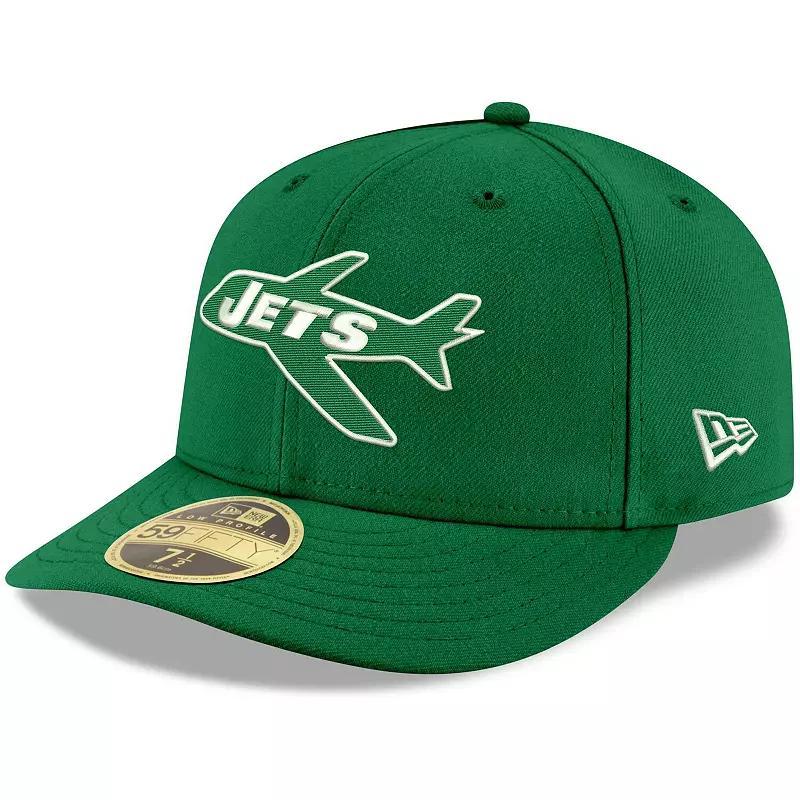 Men's New Era Kelly Green New York Jets Omaha Throwback Low Profile 59FIFTY Fitted Hat, Size: 7 1/8 Product Image