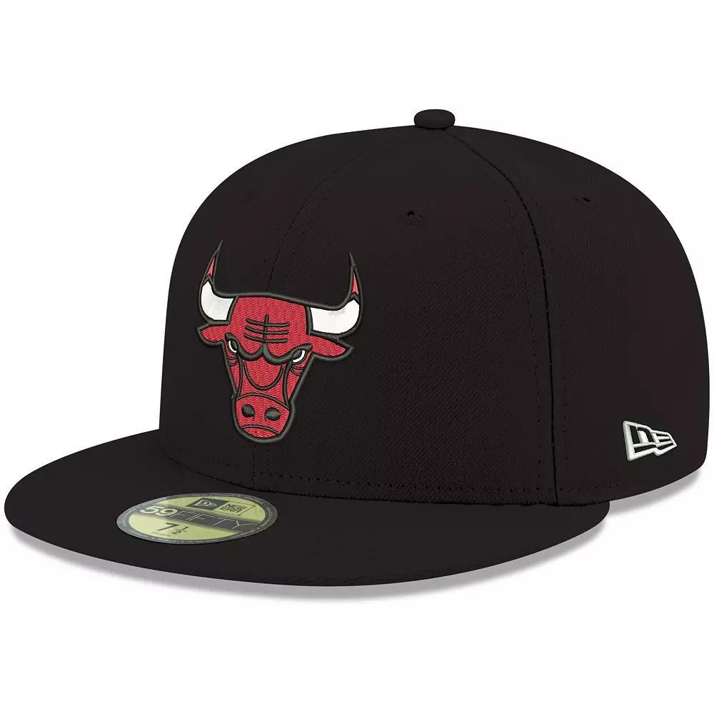 Men's New Era Black Chicago Bulls Official Team Color 59FIFTY Fitted Hat,  Product Image