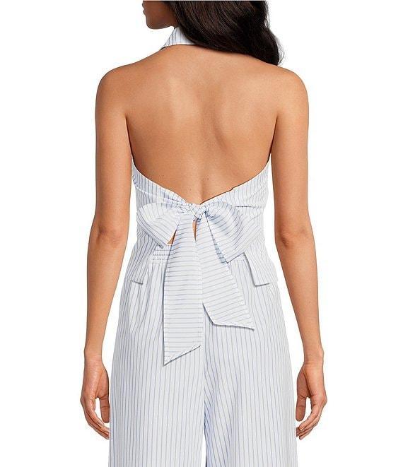 Gianni Bini Coordinating Charlie Pinstripe Button-Up Sleeveless Blouse Product Image