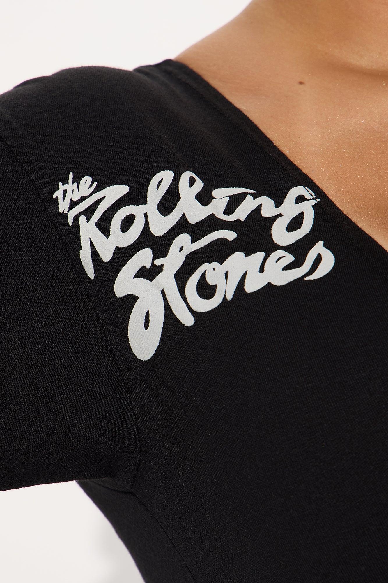 The Rolling Stones Crop Top - Black Product Image