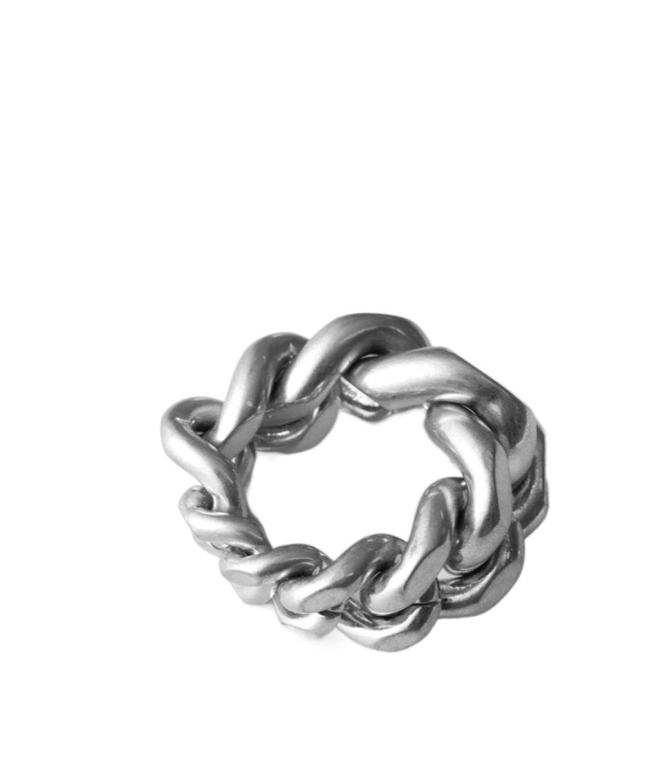 JIL SANDER Chain Ring In Gray Product Image