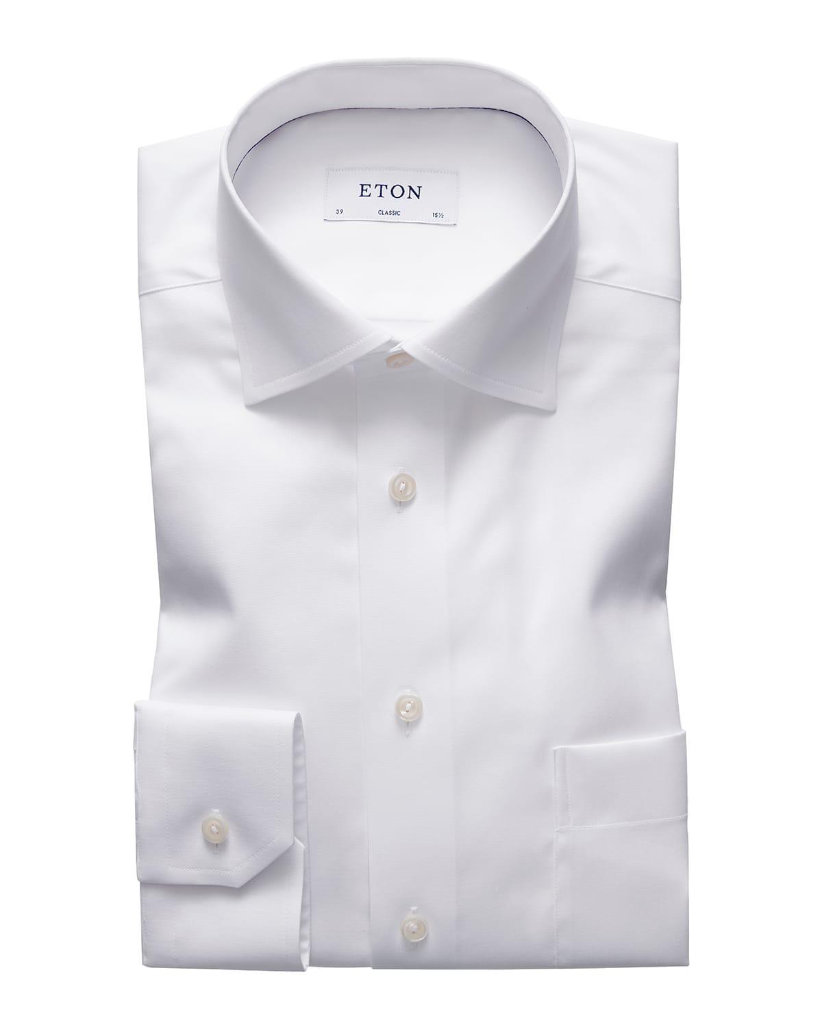 Eton Signature Twill Classic Fit Dress Shirt Product Image