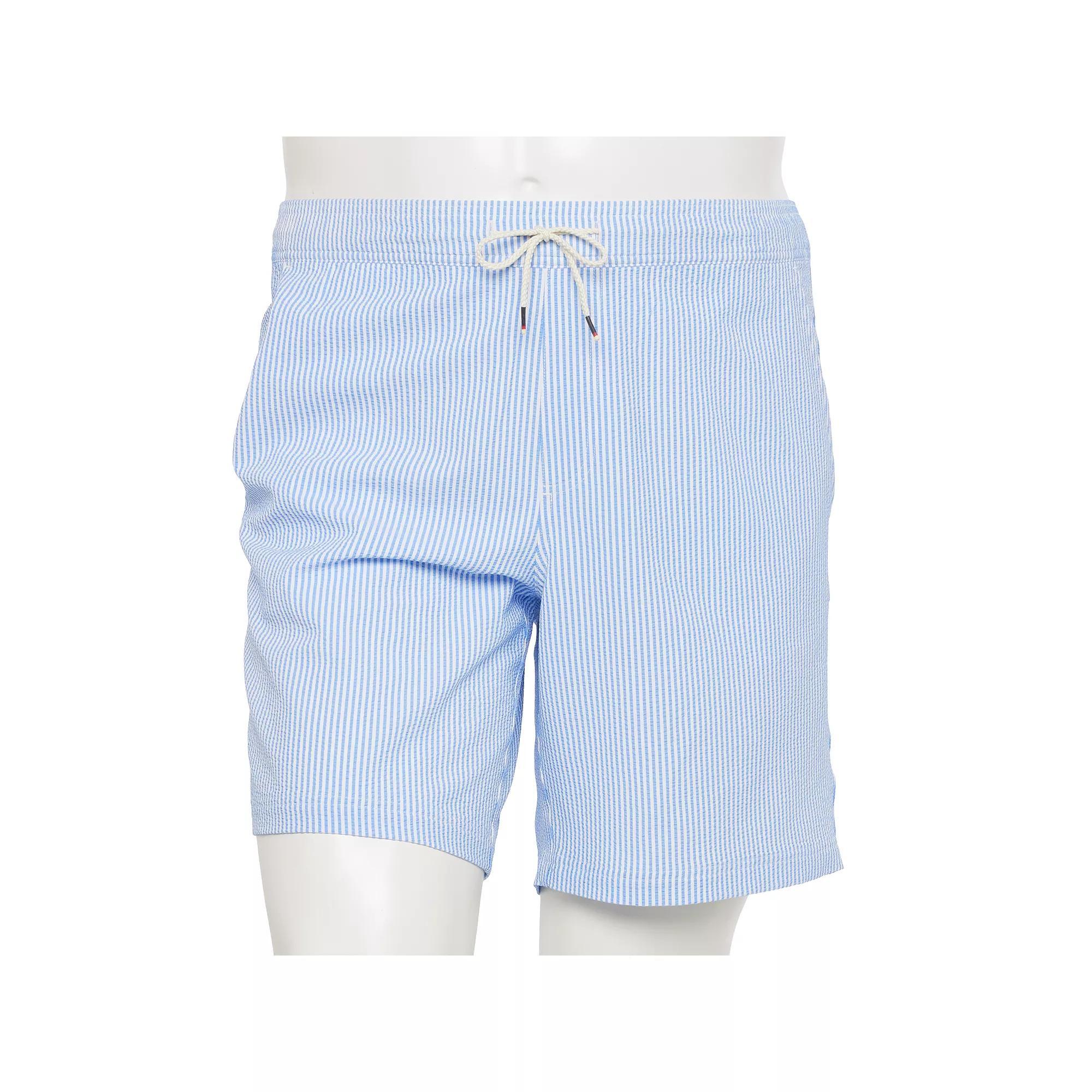 Big & Tall Dockers 9-in. Laguna Seersucker Swim Trunks, Mens Product Image