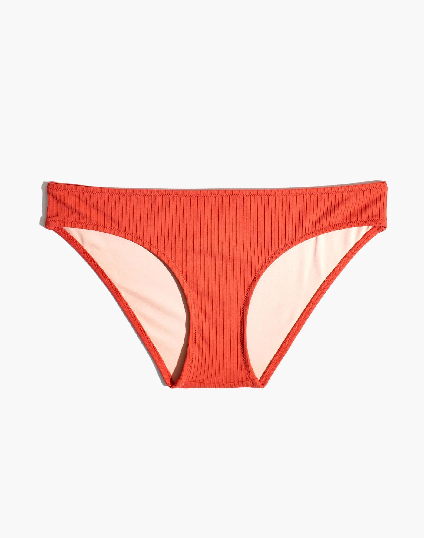 Madewell Second Wave Ribbed Classic Bikini Bottom Product Image